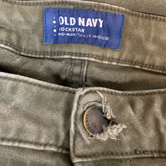 Old Navy Rockstar Mid-Rise size 10 regular in forest green. - Picture 3 of 6